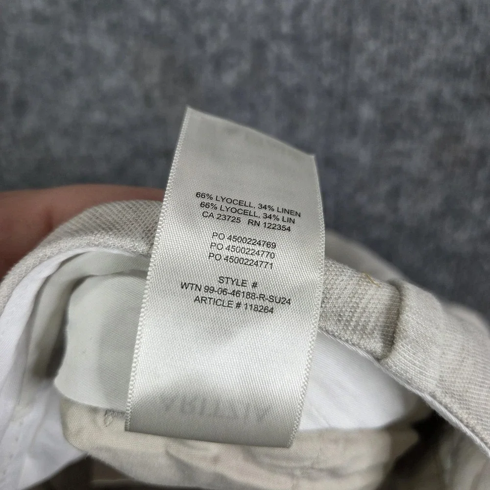 Aritzia Pants Womens 0 Beige Effortless Pant Linen Lyocell Wide Leg Twill
